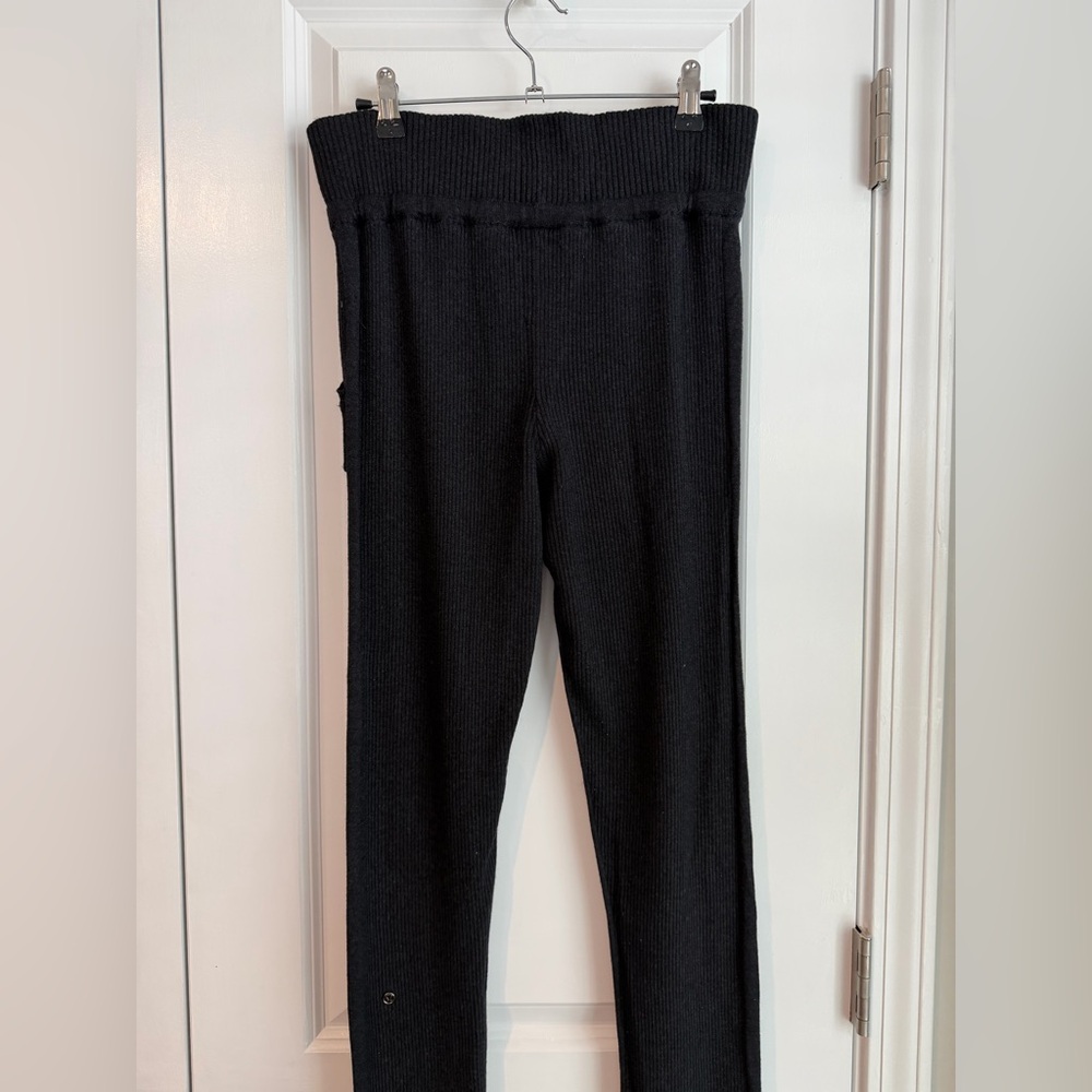 Lululemon Find Your Mantra Ribbed Drawstring Pant Heathered Black - Picture 5 of 12